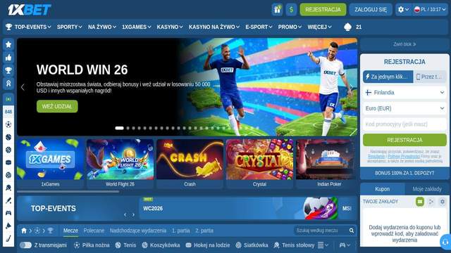 1xBet casino screenshot